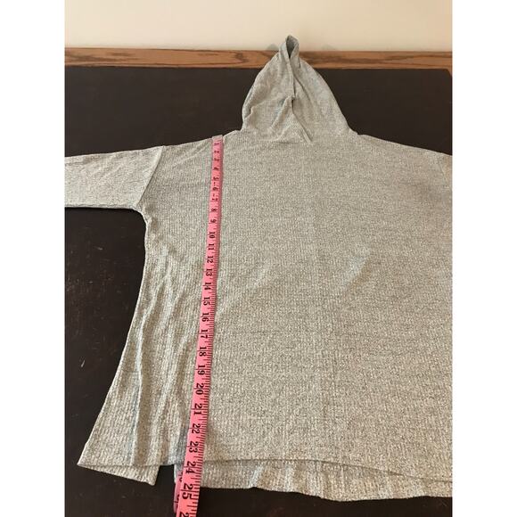 Rag & Bone Women's The Knit Rib Light Gray Hoodie - Size Small - Picture 7 of 10